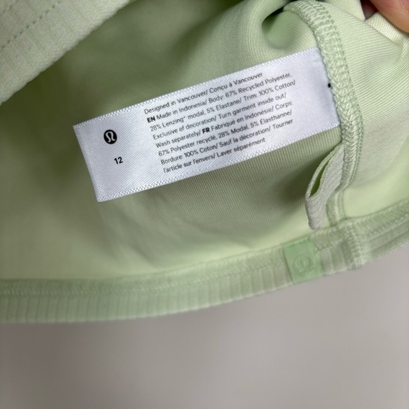 Lululemon Ribbed Softstreme Crop Tank Top Size 12 - Picture 4 of 5